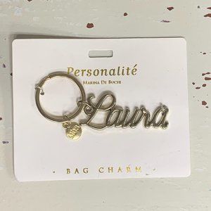 "Laura" Personalized Marina De Buchi Named Handbag Charm Key Ring